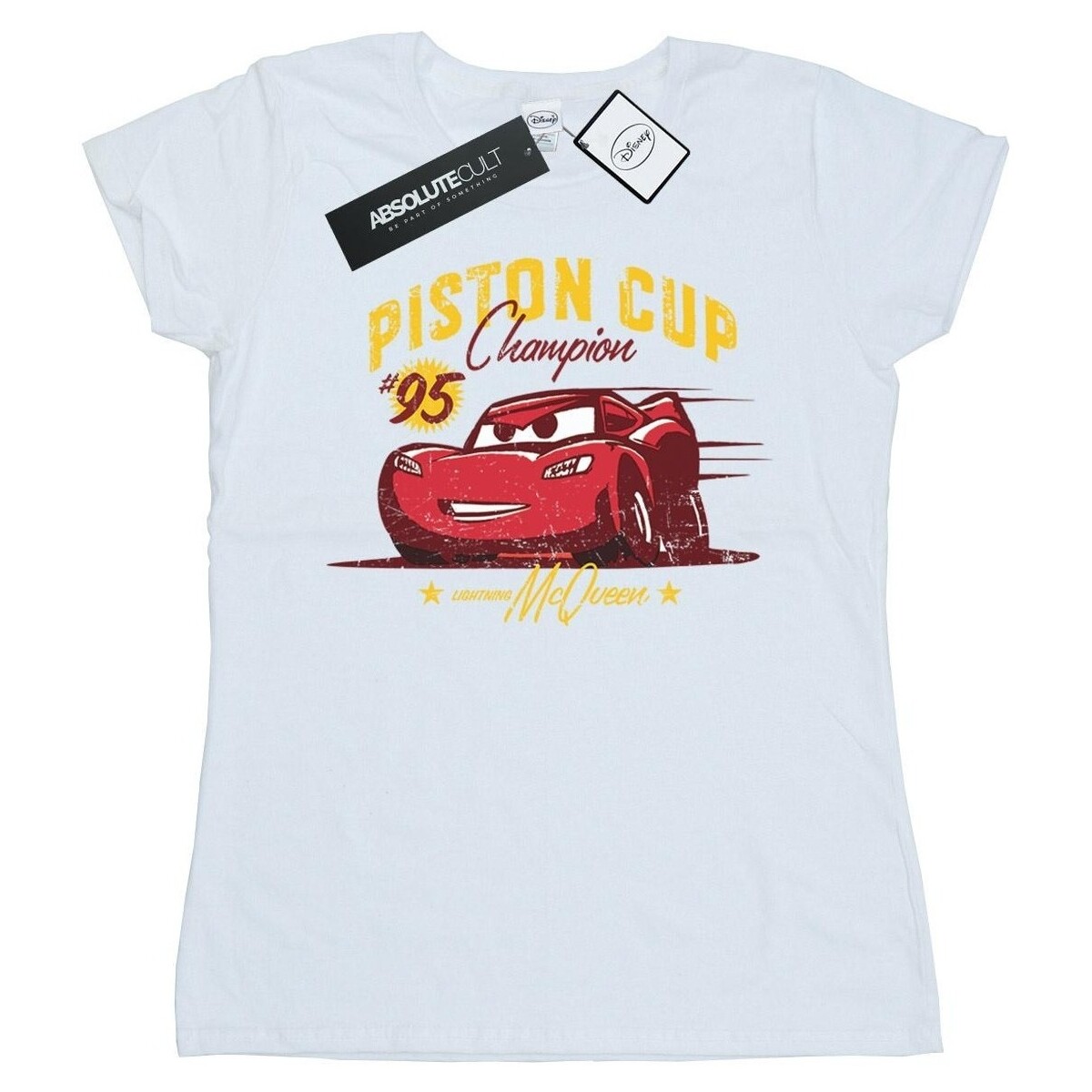 textil Mujer Camisetas manga larga Disney Cars Piston Cup Champion Blanco