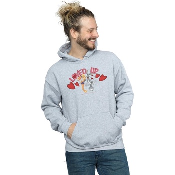 textil Hombre Sudaderas Dessins Animés Bugs Bunny And Lola Valentine's Day Loved Up Gris