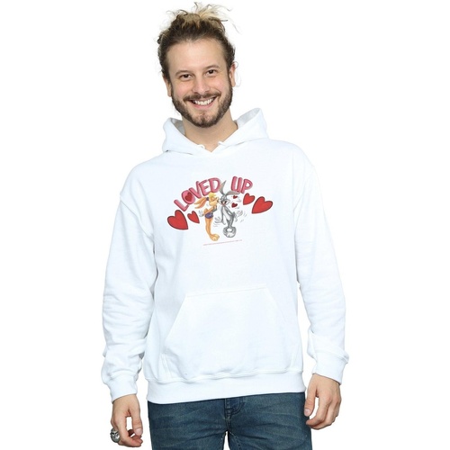 textil Hombre Sudaderas Dessins Animés Bugs Bunny And Lola Valentine's Day Loved Up Blanco