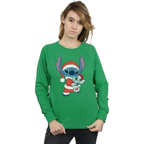 textil Mujer Sudaderas Disney Lilo And Stitch Stitch Christmas Verde