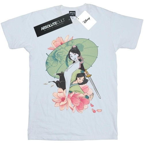 textil Niña Camisetas manga larga Disney Mulan Magnolia Collage Blanco