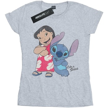 textil Mujer Camisetas manga larga Disney Lilo And Stitch Classic Gris