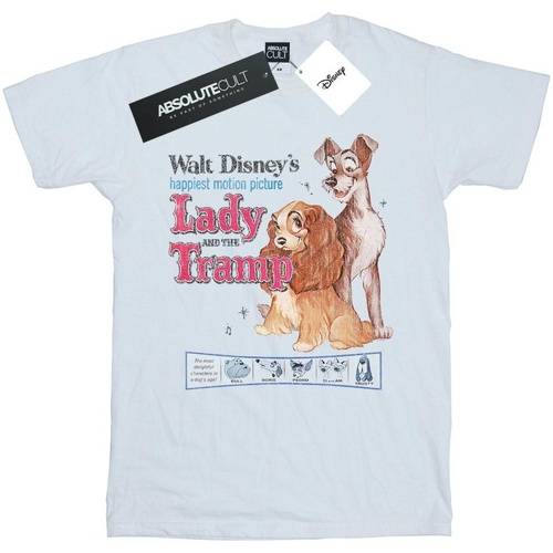 textil Niña Camisetas manga larga Disney Lady And The Tramp Distressed Classic Poster Blanco