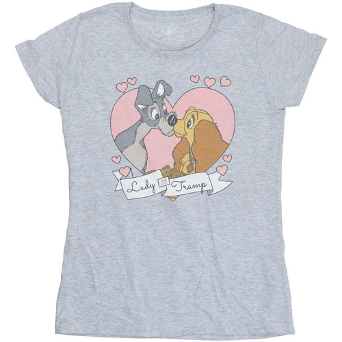 textil Mujer Camisetas manga larga Disney Lady And The Tramp Love Gris