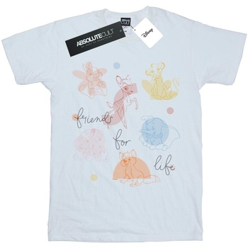 textil Niña Camisetas manga larga Disney Little Friends For Life Blanco
