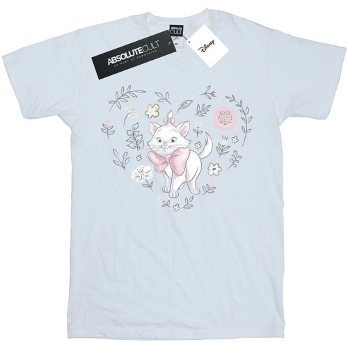 textil Niña Camisetas manga larga Disney The Aristocats Marie Heart Blanco