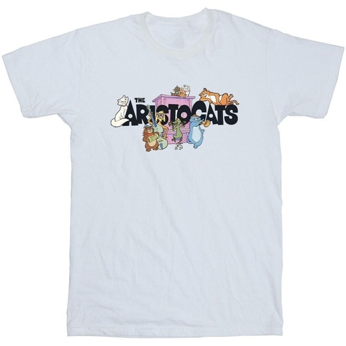 textil Niña Camisetas manga larga Disney Aristocats Logo Blanco