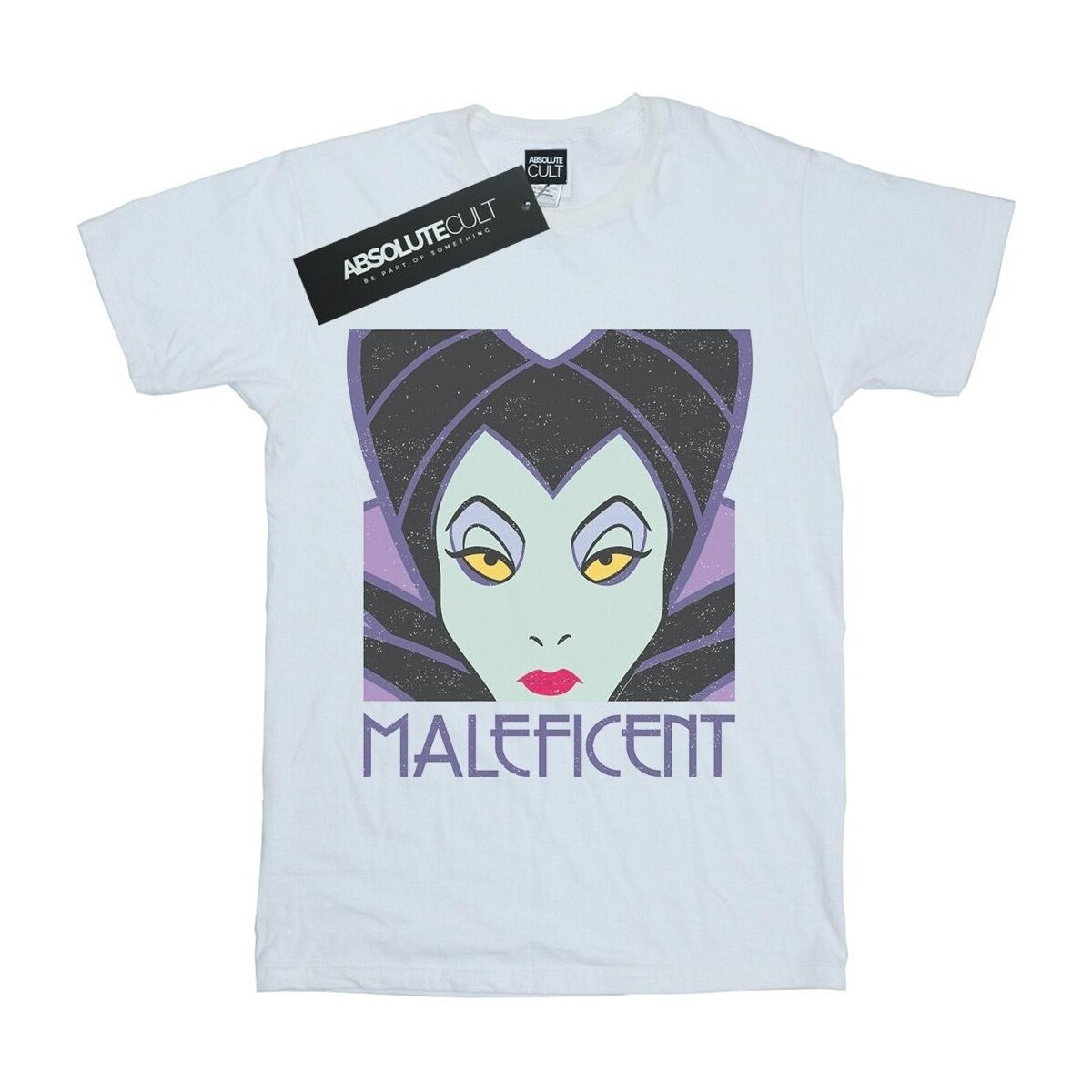 textil Mujer Camisetas manga larga Disney Maleficent Cropped Head Blanco