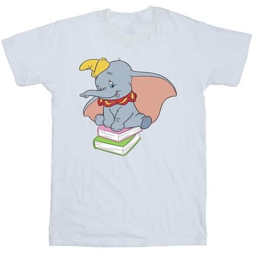 textil Niña Camisetas manga larga Disney Dumbo Sitting On Books Blanco