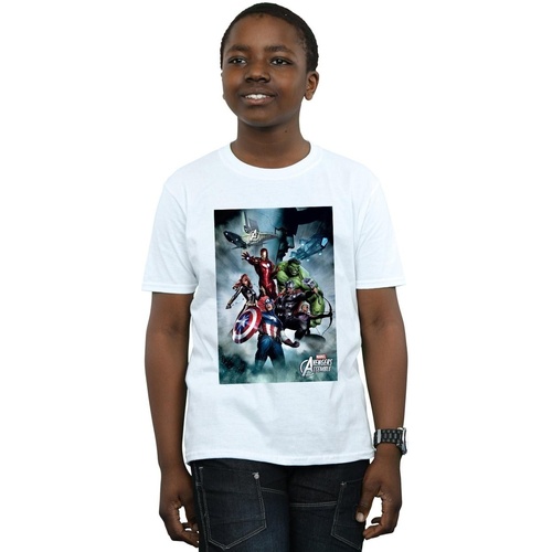 textil Niño Camisetas manga corta Marvel Avengers Team Montage Blanco
