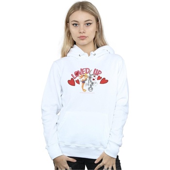textil Mujer Sudaderas Dessins Animés Bugs Bunny And Lola Valentine's Day Loved Up Blanco