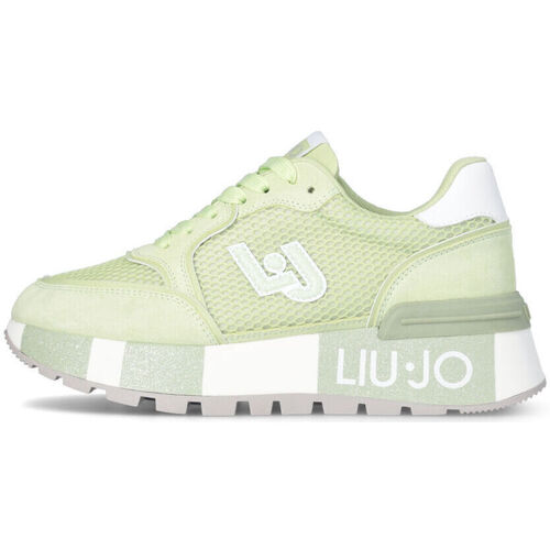 Zapatos Mujer Deportivas Moda Liu Jo Zapatillas de ante y malla con plataforma Verde