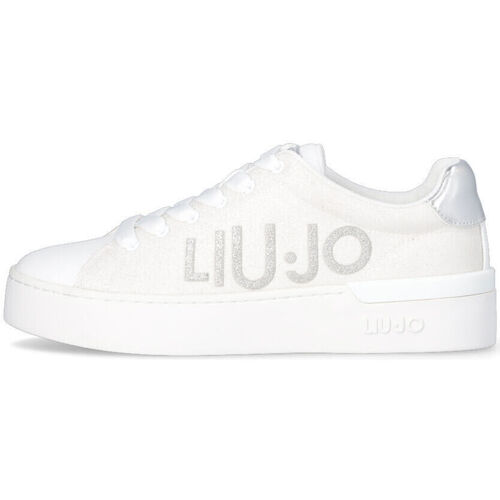 Zapatos Mujer Deportivas Moda Liu Jo Zapatillas con brillo y logotipo grande Blanco