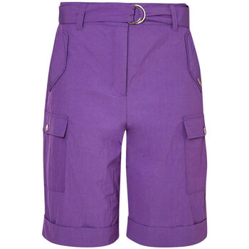 textil Mujer Shorts / Bermudas Liu Jo Pantalón corto de nailon con cinturón Violeta