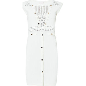 textil Mujer Vestidos Liu Jo Vestido de punto con botones Blanco