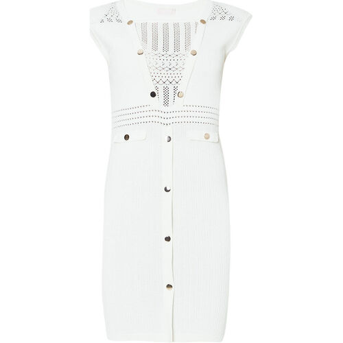textil Mujer Vestidos Liu Jo Vestido de punto con botones Blanco