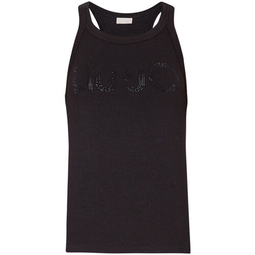 textil Mujer Tops / Blusas Liu Jo Top con logotipo y strass Negro
