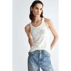 textil Mujer Tops / Blusas Liu Jo Top con logotipo y strass Blanco