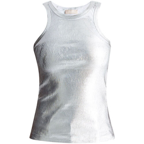 textil Mujer Tops / Blusas Liu Jo Top efecto laminado Plata