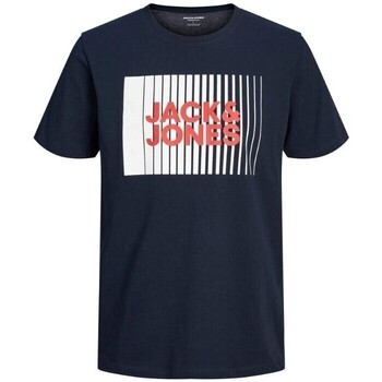 textil Hombre Camisetas manga corta Jack & Jones 12233999 ECORP LOGO TEE PLAY SS O NECK Azul