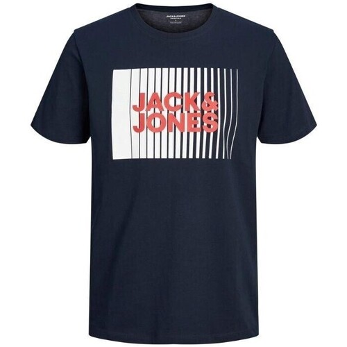 textil Hombre Camisetas manga corta Jack & Jones 12233999 ECORP LOGO TEE PLAY SS O NECK Azul