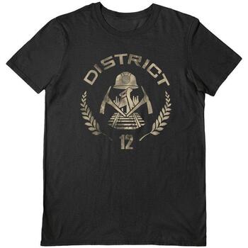 textil Camisetas manga larga Hunger Games District 12 Negro