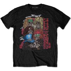 textil Camisetas manga larga Guns N Roses Stacked Skulls Negro