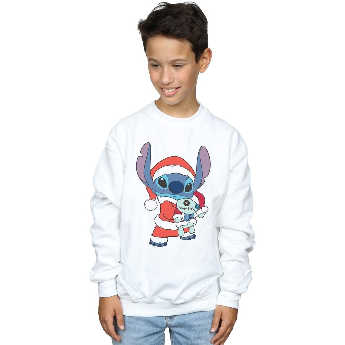 textil Niño Sudaderas Disney Lilo And Stitch Stitch Christmas Blanco