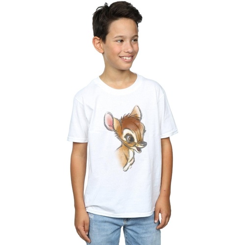textil Niño Camisetas manga corta Disney Bambi Drawing Blanco