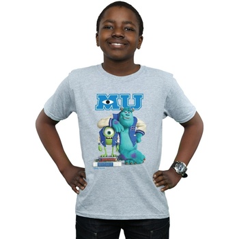 textil Niño Camisetas manga corta Disney Monsters University Poster Gris