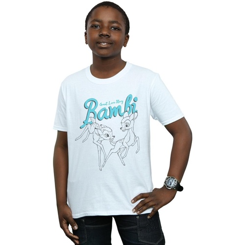 textil Niño Camisetas manga corta Disney Bambi Great Love Story Blanco