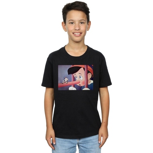 textil Niño Camisetas manga corta Disney Pinocchio Nose Still Negro