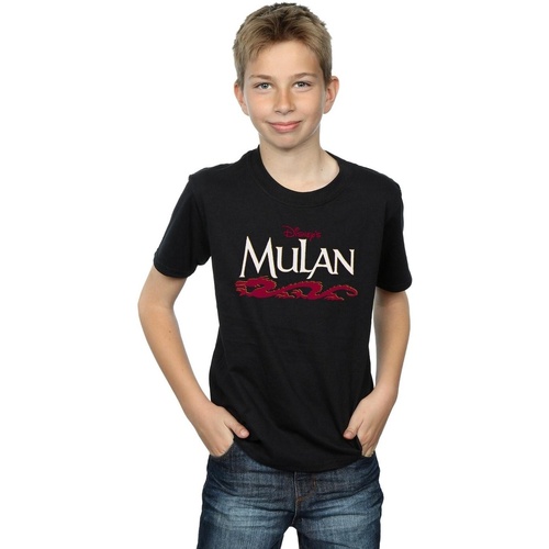 textil Niño Camisetas manga corta Disney Mulan Script Negro