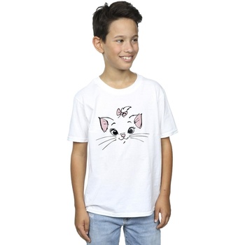 textil Niño Tops y Camisetas Disney Classics Marie Face Pocket Blanco