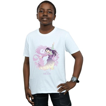 textil Niño Camisetas manga corta Disney Mulan Dragon Fight Blanco
