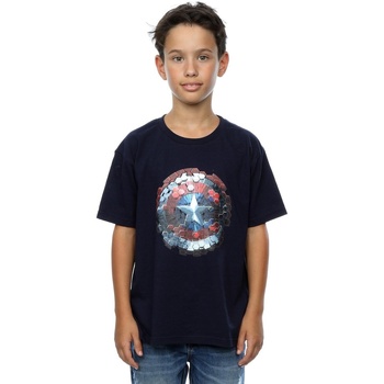 textil Niño Camisetas manga corta Marvel Captain America Civil War Hex Shield Azul