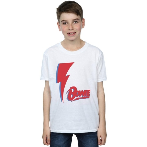 textil Niño Camisetas manga corta David Bowie Red Bolt Blanco