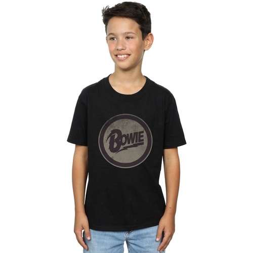 textil Niño Camisetas manga corta David Bowie Circle Logo Negro