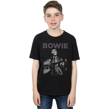 textil Niño Camisetas manga corta David Bowie Rock Poster Negro