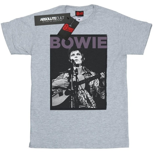 textil Niño Camisetas manga corta David Bowie Rock Poster Gris