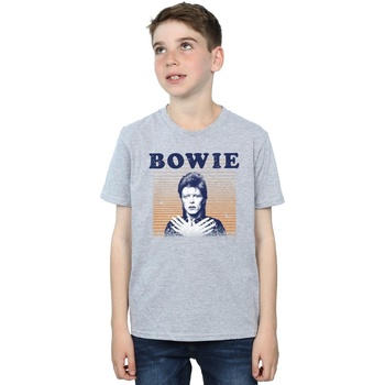textil Niño Camisetas manga corta David Bowie Orange Stripes Gris