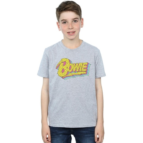 textil Niño Camisetas manga corta David Bowie Moonlight 90s Logo Gris
