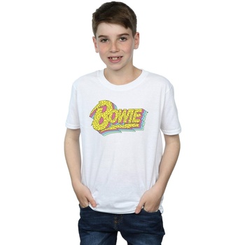 textil Niño Camisetas manga corta David Bowie Moonlight 90s Logo Blanco