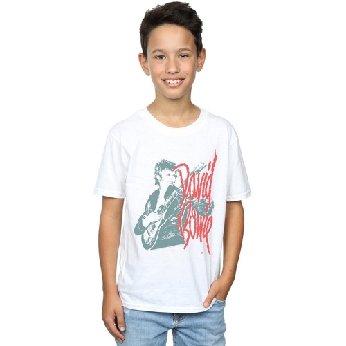 textil Niño Camisetas manga corta David Bowie Mono Guitar Blanco