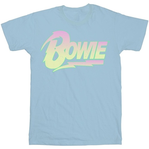 textil Niño Camisetas manga corta David Bowie Neon Logo Azul