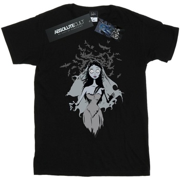 textil Mujer Camisetas manga larga Corpse Bride Crow Veil Negro
