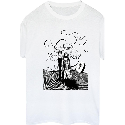 textil Mujer Camisetas manga larga Corpse Bride Marry The Dead Blanco