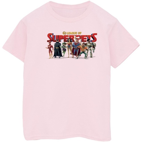 textil Niño Camisetas manga corta Dc Comics DC League Of Super-Pets Group Logo Rojo