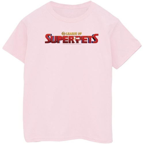 textil Niño Camisetas manga corta Dc Comics DC League Of Super-Pets Movie Logo Rojo