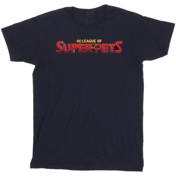 textil Niño Camisetas manga corta Dc Comics DC League Of Super-Pets Movie Logo Azul